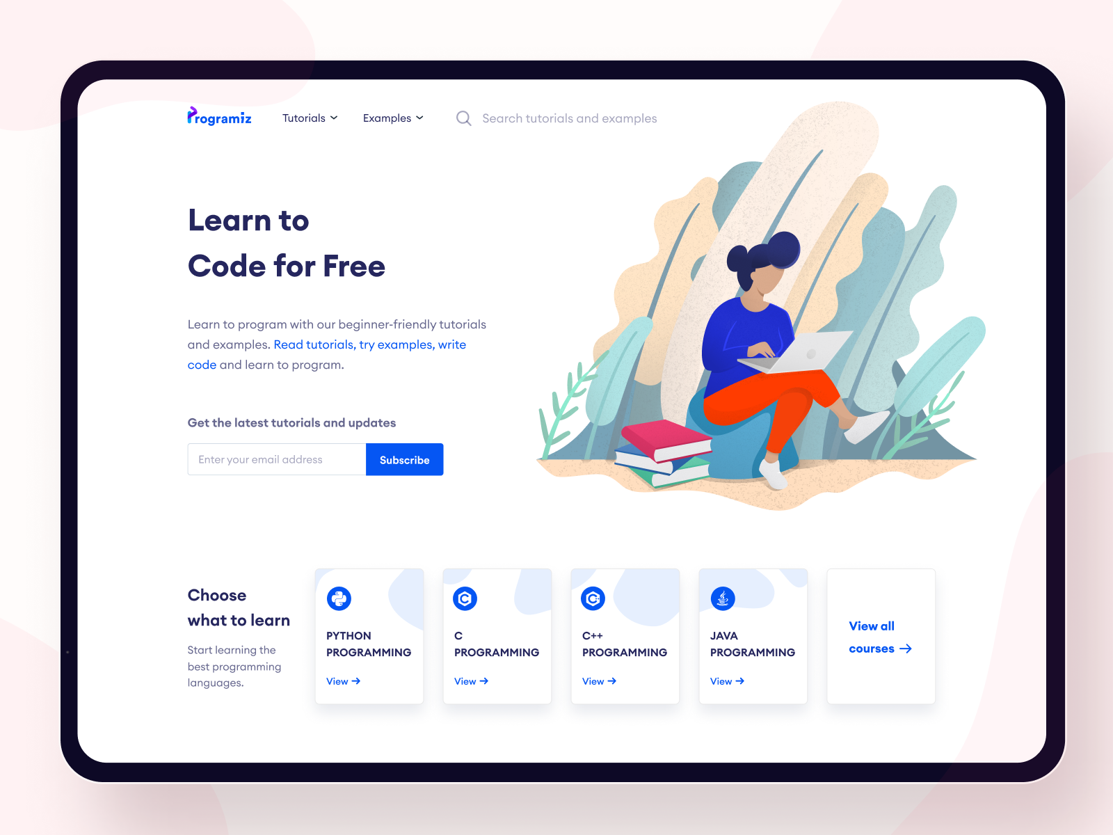  Programiz Web App Redesign by Shirish Shikhrakar on Dribbble