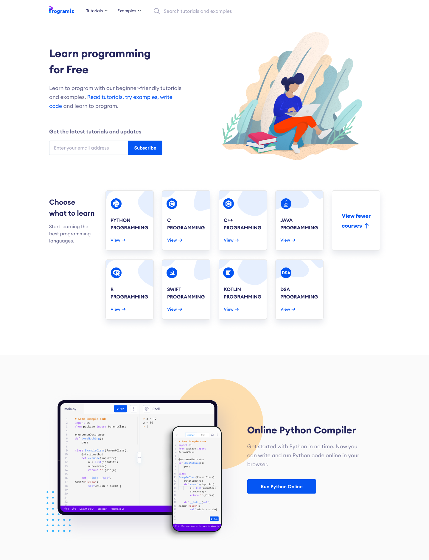 Programiz Web App Redesign By Shirish Shikhrakar On Dribbble