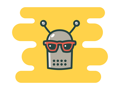 Boss boss bot branding cartoon clean design icon illustration logo robo robot robotics vector yellow yellow logo