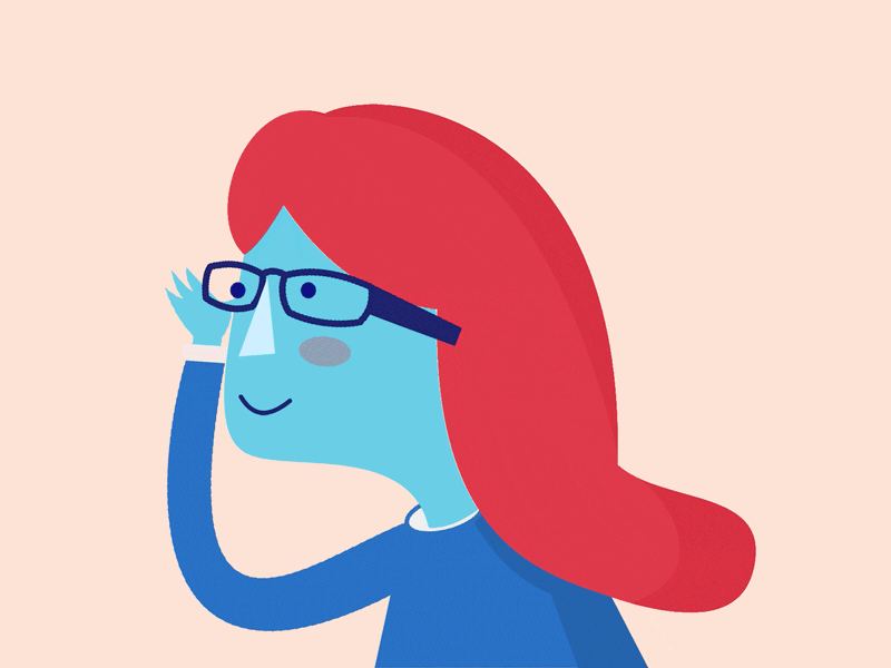 Adjusting Glasses animated animation avatar blue character clean design flat glasses human illustration minimal mograph motion graphics people red spectacles