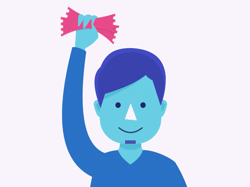 Dribbble Invites animated animation avatar blue character debut dribbble invite illustration mograph motion graphics people shot