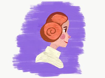 Princess Leia carrie fisher design digital painting illustration leia princess star wars
