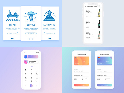 2018 - My Top 4 Shots animation app blue daily ui challenge design illustration iphone mobile ui ux white