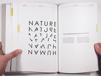 Human Nature book dodo editorial extinction human interfere layout merge nature spread type typography