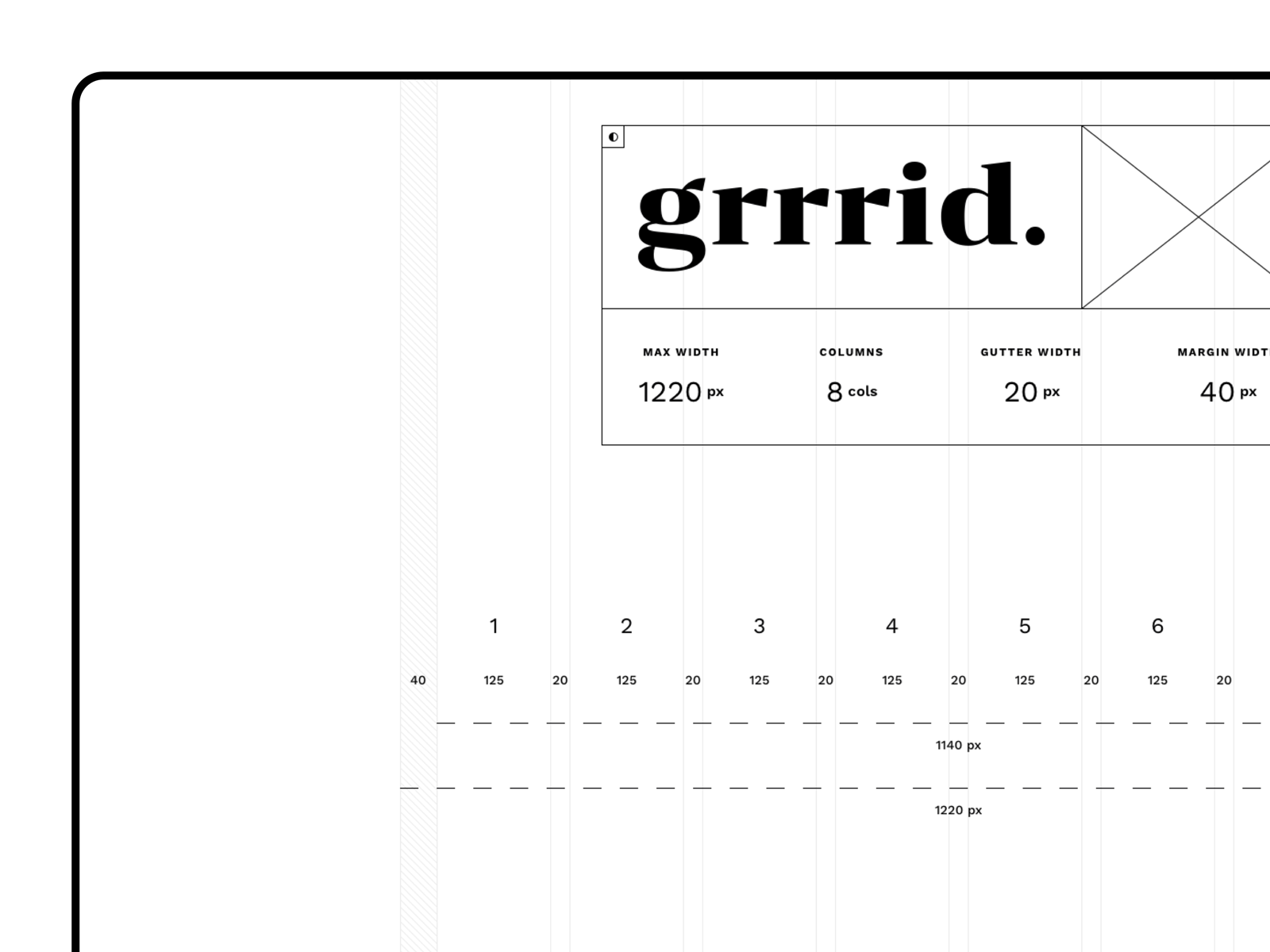 Grrrid - Grid Calculator calculator dark design grid grid layout interface light ui ui ux ux web website