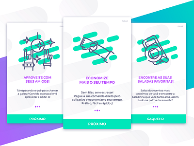 PartyApp - Onboarding app design event interaction mobile onboarding party ui ux walkthrough