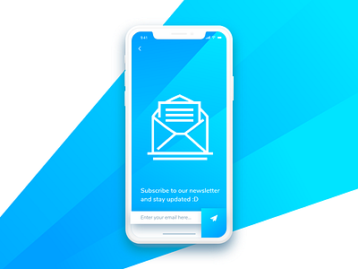 Newsletter - App app apple email iphone x mobile newsletter subscribe ui ui ux