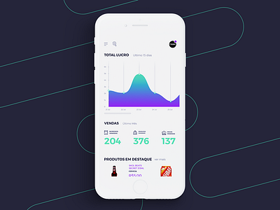 PartyApp - Mobile Dashboard dash dashboard design graphs interface iphone mobile party ui ui ux