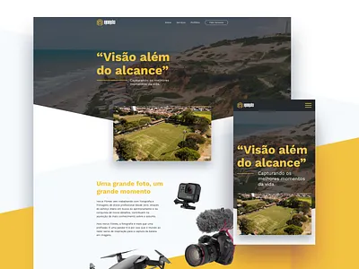 Horus Filmes - Website cam diagonal drone films horus landing page photograph ui design ui ux ux design web website