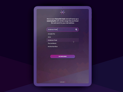 Songs Like X design invision studio invisionstudio ipadpro modern music purple spotify web web app webdesign