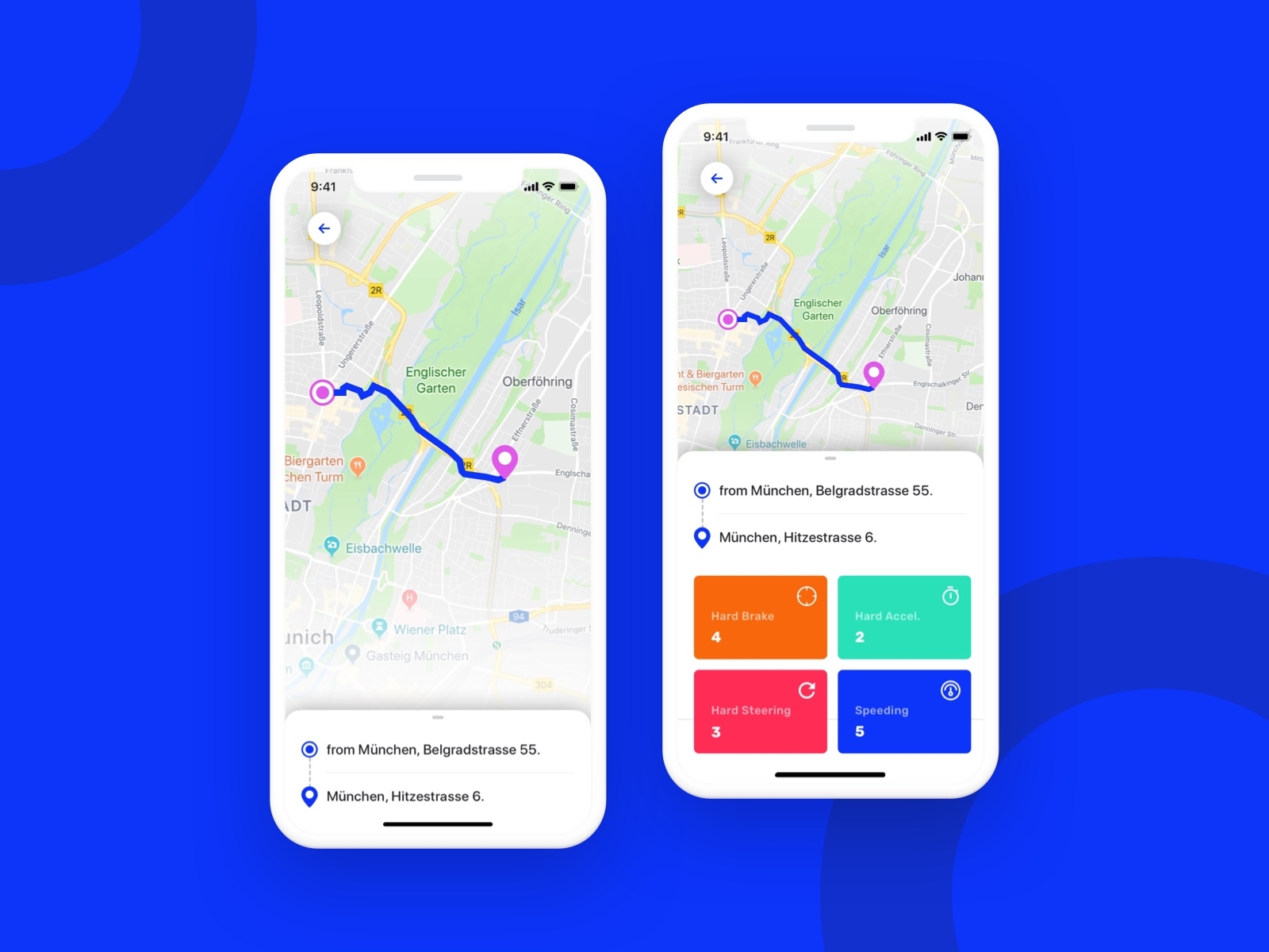 Car app - Map UI by Ferenc Muck for ff.next on Dribbble