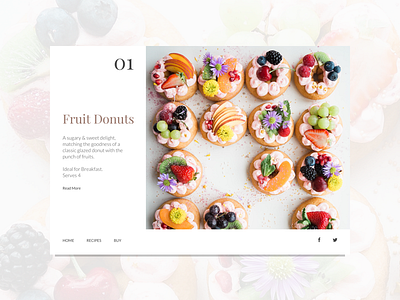 Minimal Food Blog 🍩 blog donuts food fruits html landing page minimal visual website white