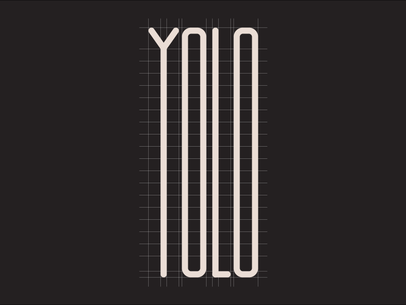 YOLO 🙌🏽 black condensed exploration font gif grid minimal thin type typography vector white