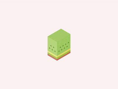 The Kiwi 🥝 3d branding fruits green identity illustrator isometric kiwi logo texture tropical visual