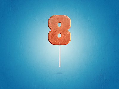 8 : 36 Days of Type 🔢 36daysoftype branding candy design illustration lettering logo lollipop numbers type typography vector