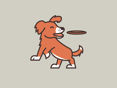Dog Frisbee branding design disc dog dog frisbee dog illustration dog school flat frisbee illustration illustrator logo