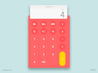 Daily UI #004 - Calculator 