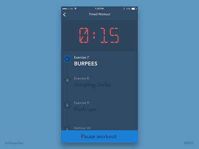 041 - Workout tracker .sketch 041 dailyui freebie sketch workout tracker