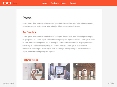 051 - Press Page .aep 051 after effect dailyui freebie press page