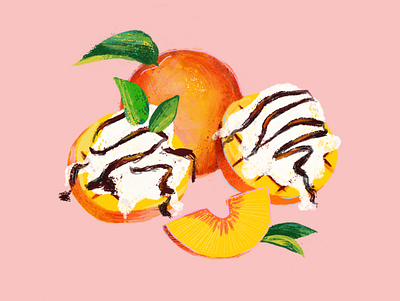Tasty Tidbits - Grilled Peaches food illustration peach peaches school of motion