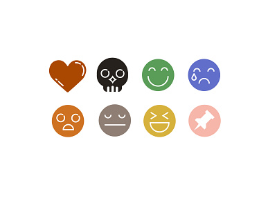 Feels emojis faces icon icon set illustrator reaction social media vector