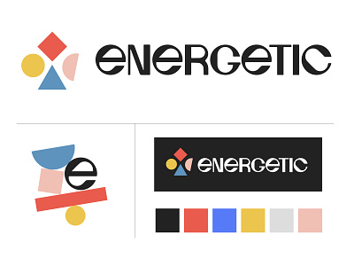 Energetic - Brand Concept brand design branding energetic geometric logo marketplace playful shapes