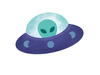 UFO alien branding icon illustration ufo