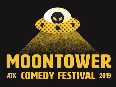 Moontower Comedy Festival alien branding festival festival logo illustration moontower space ufo