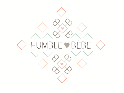 Humble Bebe baby bebe branding emblem geometric logo pattern soft
