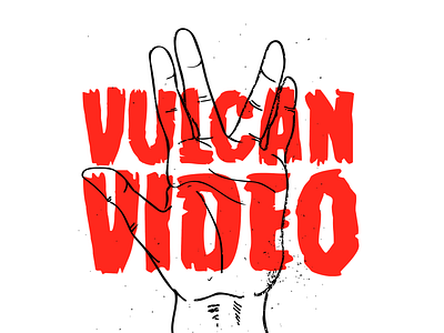 Live Long and Rent Movies 80s austin texas branding grunge horror illustration logo retro sci fi sticker vhs video vulcan vulcan video