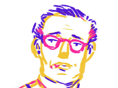 Bill Evans digital illustration portrait