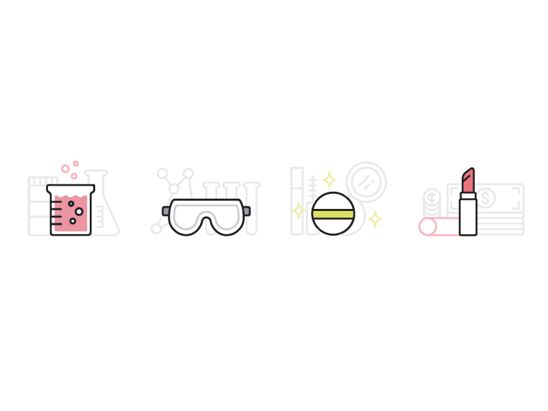 Geek Makeup Wisdom icons chemistry cosmetics icon icons makeup science