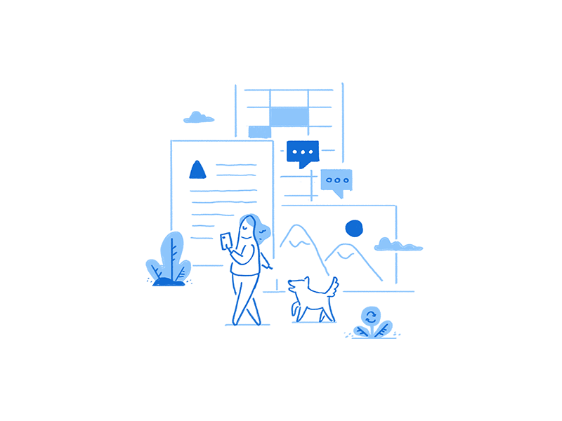 Dropbox Tour dropbox illustration sketches