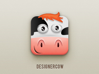 Designercow icon app cow icon logo