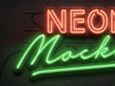 Neon Sign Effect 2 - Premium Collection 3d 3d text mockup 80s 80s style design neon neon colors neon effect neon light neon photoshop neon sign retro text retro text effects