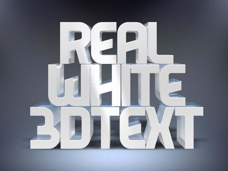 mockup fonts 3d Real Text 3d Mockups Dribbble   Designercow by