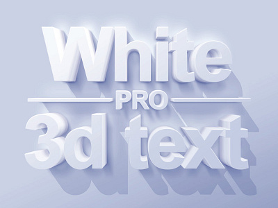 Pro 3d Text Styles Mockup 3d 3d mockup 3d text realistic 3d white 3d text
