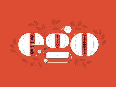ego art custom font didot floral illustration ornate type type art typographic typography
