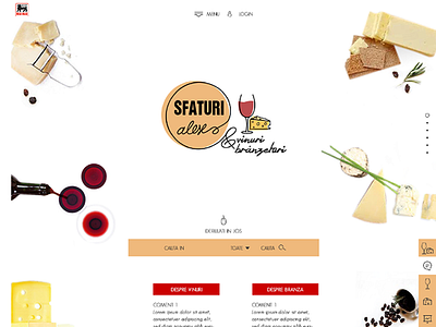 wine&cheese website proposal design web