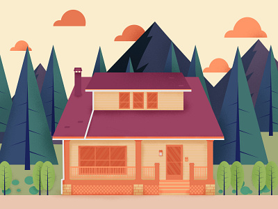 Small Mountain House illustration