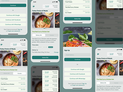 iOS Lunch box dilivery app app clean delivery ios lunch box mobile product product design ui uiux ux