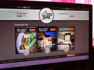 Sumo Slap bidding colors dribbble interface logo offers typography ui designing ux website
