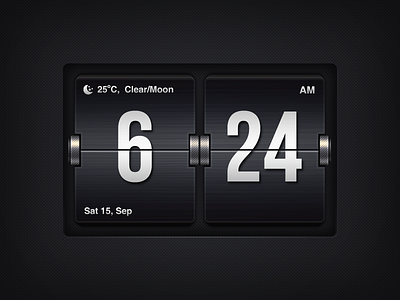 Flip Clock alarm clock date icon ios 7 ipad iphone numbers time weather