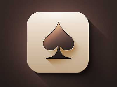 Spades Game IOS 7 Style App Icon app icon cards game icon india ios7 iphone mobile phone spades ui