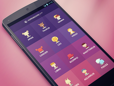 Horoscope Application android bangalore flat horoscope india ios7 landing page psd signs us website zodiac