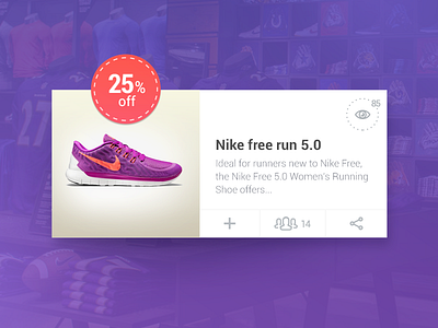 Offer Widget bangalore card coupon icons india nike offer psd shoe social view widget