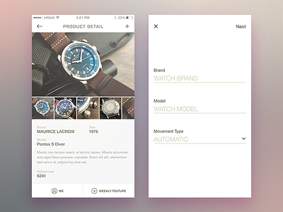 Wristwatchers Detail bangalore brand collection detail india ios mobile app psd retro search vintage watch. listing