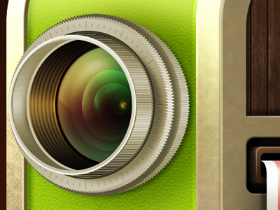 Camera Lens app icon bangalore camera chennai glow green india kerala lens metal print wood