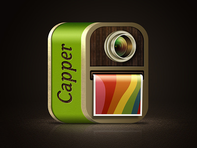 Capper App Icon app icon bangalore camera chennai design green india kerala lens print printer