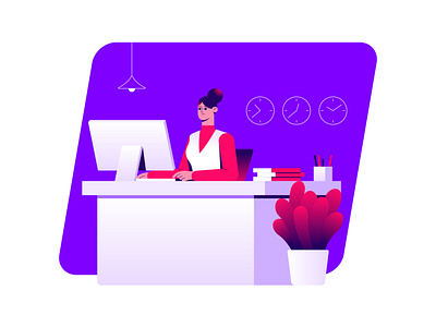 Receptionist - Illustration